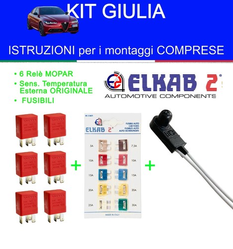 Kit alfa romeo - romeo, giulia,